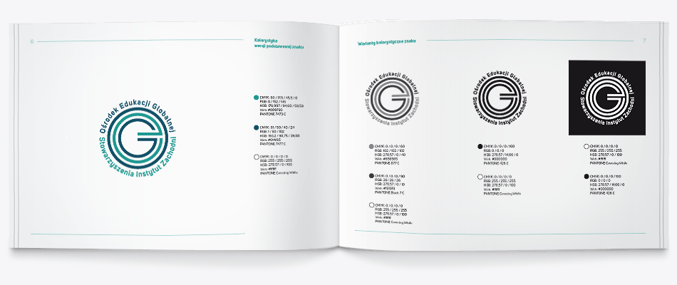 projektowanie logo, logotypów, znaków, identyfikacja wizualna, księga znaku, ośrodek edukacji globalnej